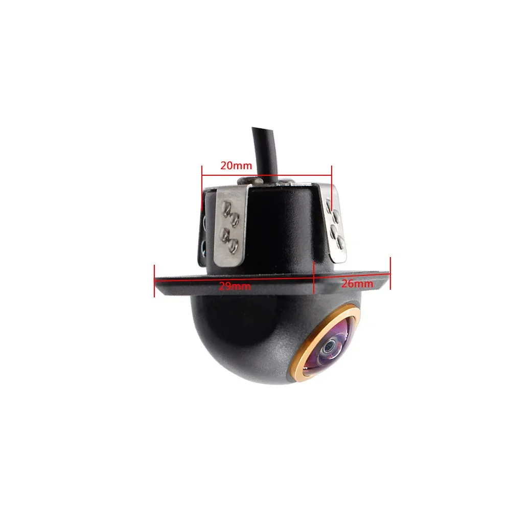 범용 CCD AHD CVBS 자동차 주차 후방 카메라, 180 도 어안 야간 투시경, 방수 역방향 자동 백업 카메라