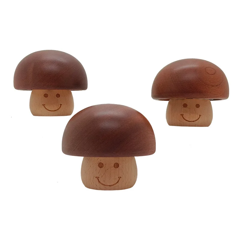 Mushroom Music Box Mini Cute Wooden Musical Box Desktop Decoration Birthday Gift Music for Castle in the Sky,You Are My Sunshine
