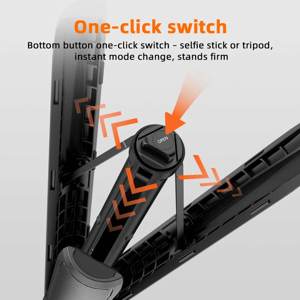 Flymile Magnetic Selfie Stick For DJI OSMO Action 6/Nano Accessories Quick-release Base Mount Tripo 140CM Extenable_voghion.com