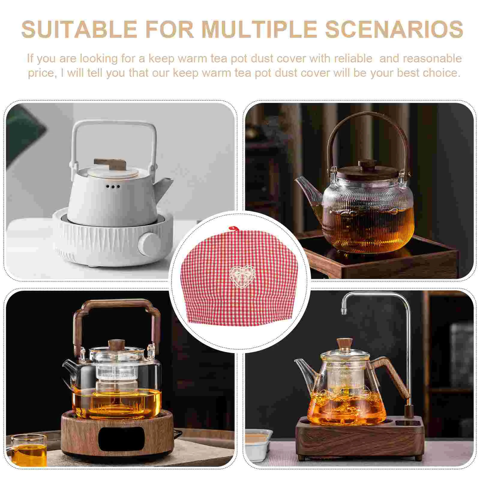 Teapot Insulation Cover Household Warm Cozy Warmer Keeper Dust Prevention Cotton Printed Delicate Kettle