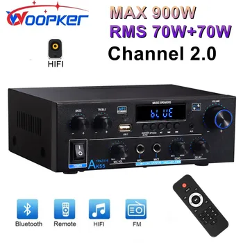 Woopker Amplificatore digitale AK55 Audio Bass Audio Potenza Bluetooth Amplificatore domestico Hifi FM Auto Musica Subwoofer Altoparlanti USB SD Mic 1