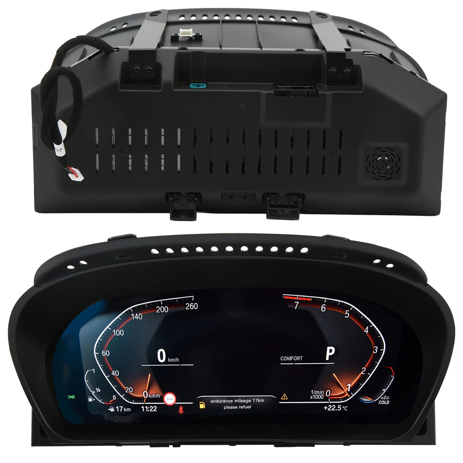 Car Instrument Cluster Oil Water Temp Meter Dash Gauge Multifunction Display Tire Pressure for 5 Series E60 CIC CCC System