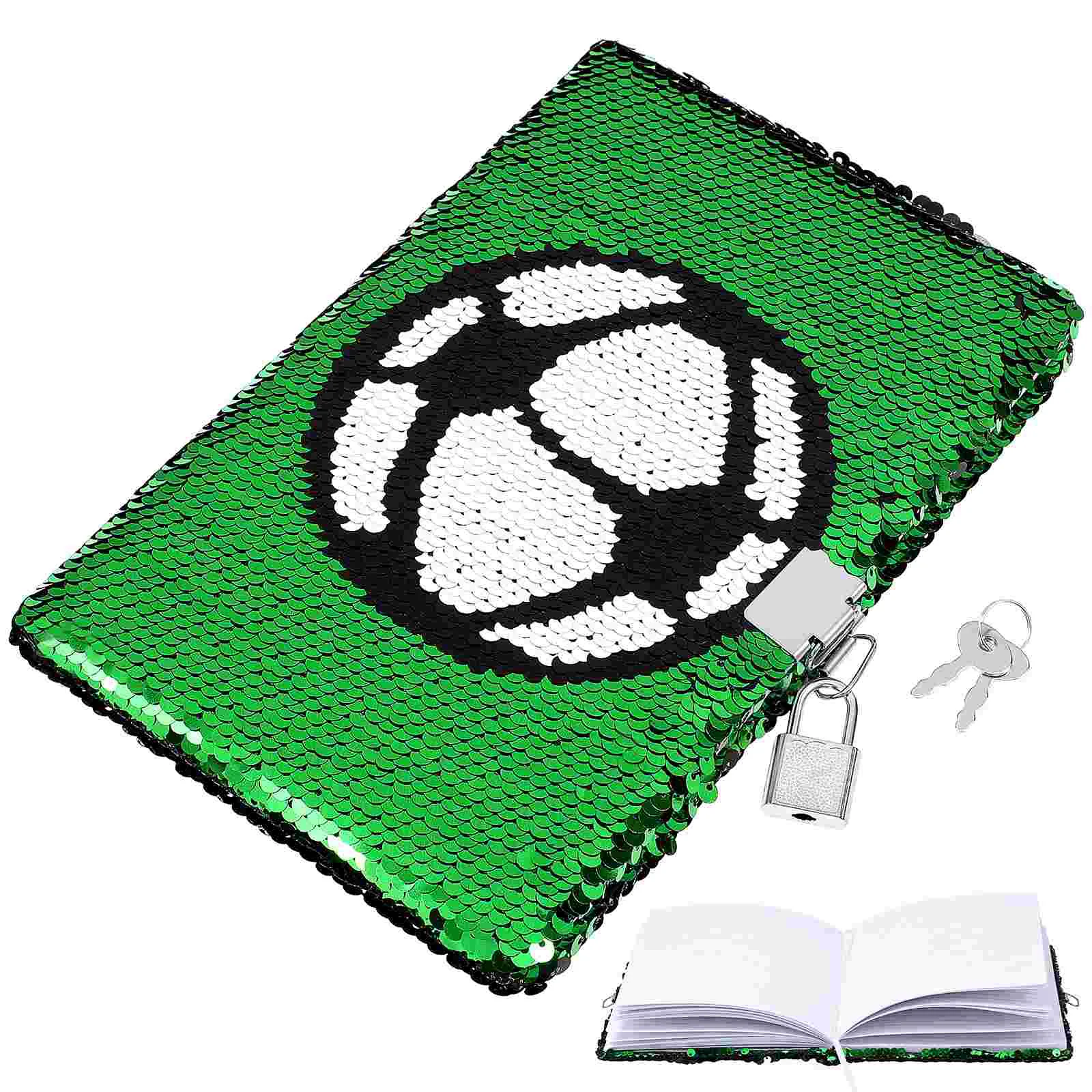 

Sequin Journals Diary Notebooks with Lock for Girls Kids Travel and Keys Soccer Ball