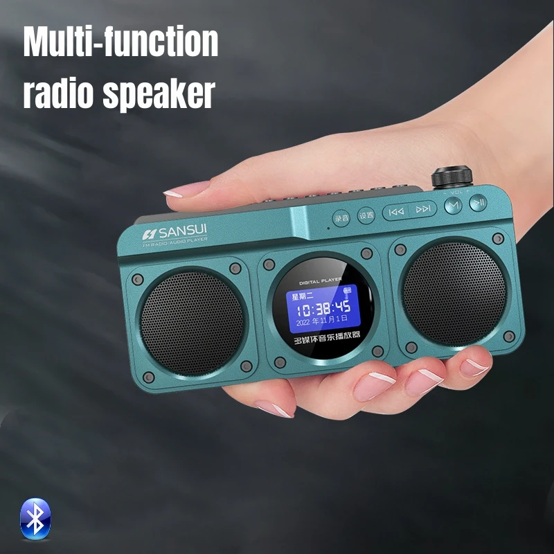 Mini Radio FM para ancianos, altavoces inalámbricos con Bluetooth para  exteriores, Walkman MP3, sonido Hi-fi, calidad de reloj LED, pantalla de  letras, nuevo - AliExpress