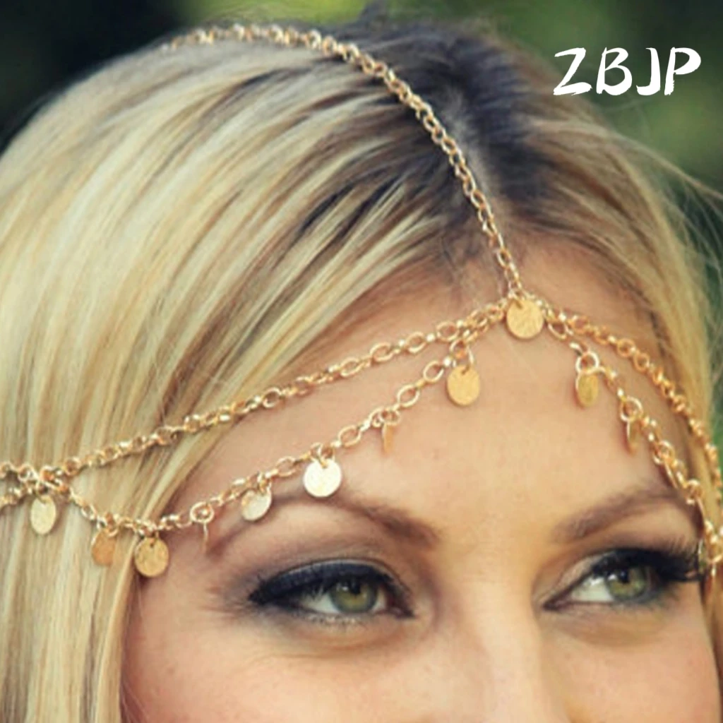 Y2kBohoStylePendantGoldColorHairAccessoriesforWomenNew