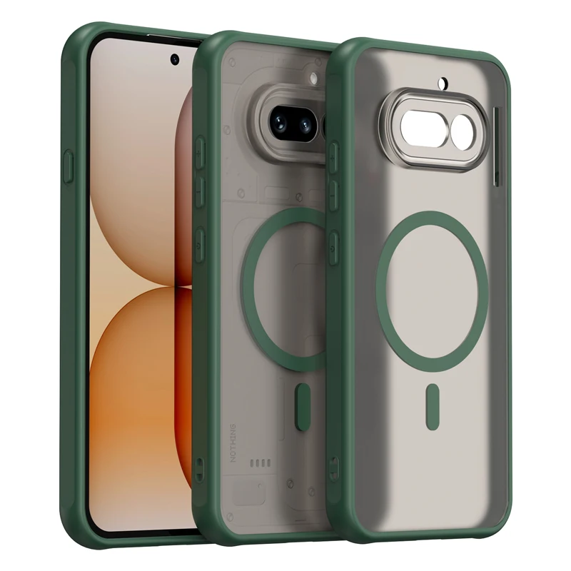 ELVEV Magnetic Translucent Frosted Matte Waterproof Protective Phone Cover