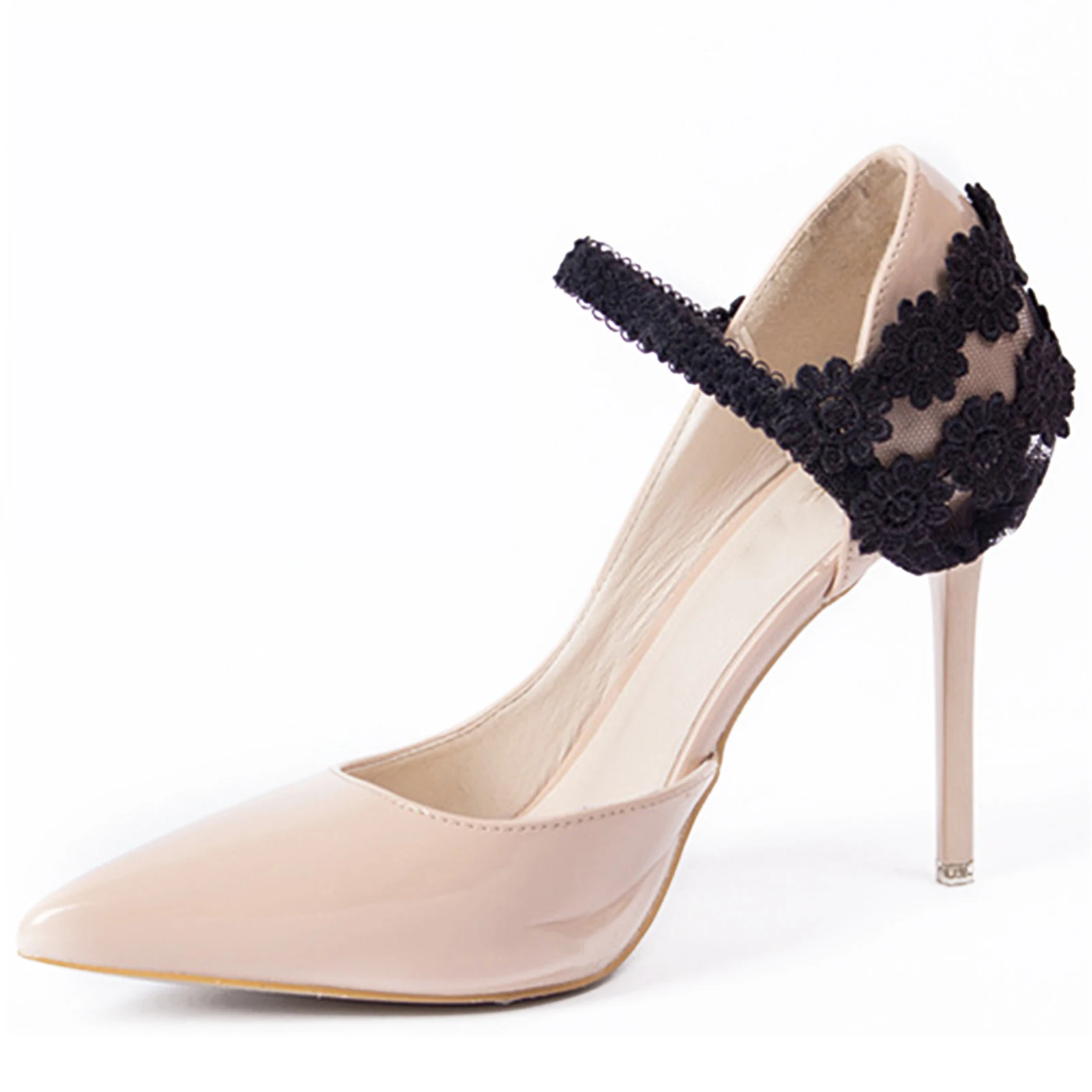 

Non-Slip Lace Heel Straps With Elastic Band Design Strong Toughness Durable Adjustable Comfortable To Wear For Women
