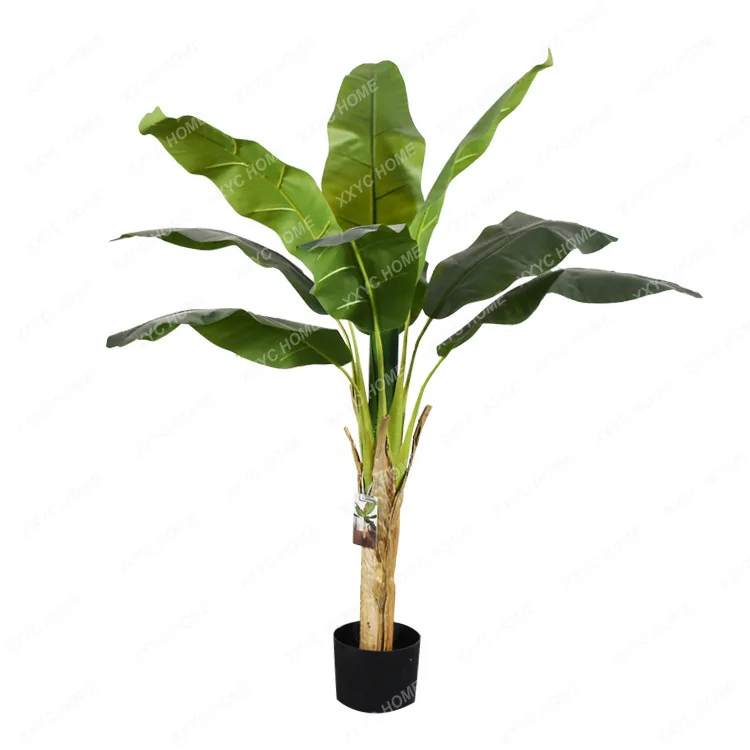 

Simulation Banana Tree Potted Indoor Living Room Large on-the-Ground Green Plant Decorative Ornaments