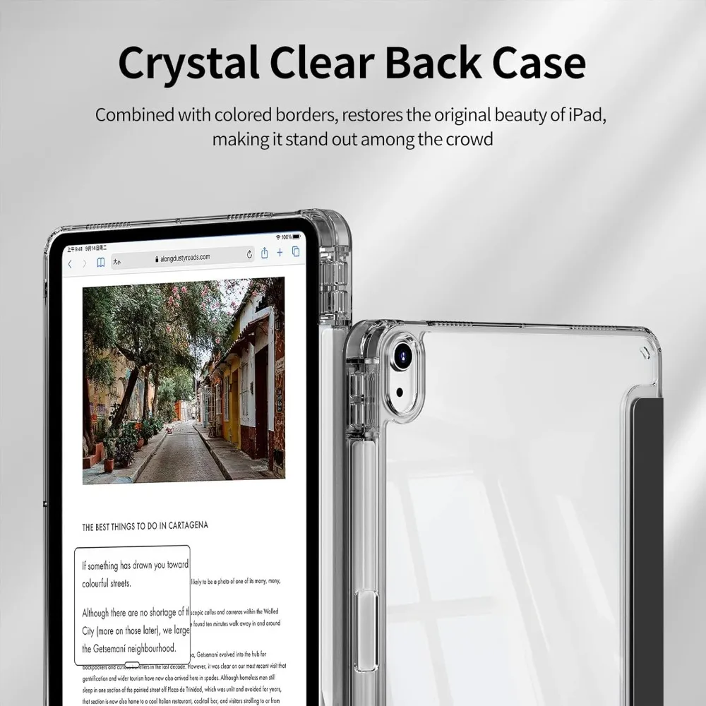 Enhanced Protective Tablet Case with Pencil Holder and Stand Function