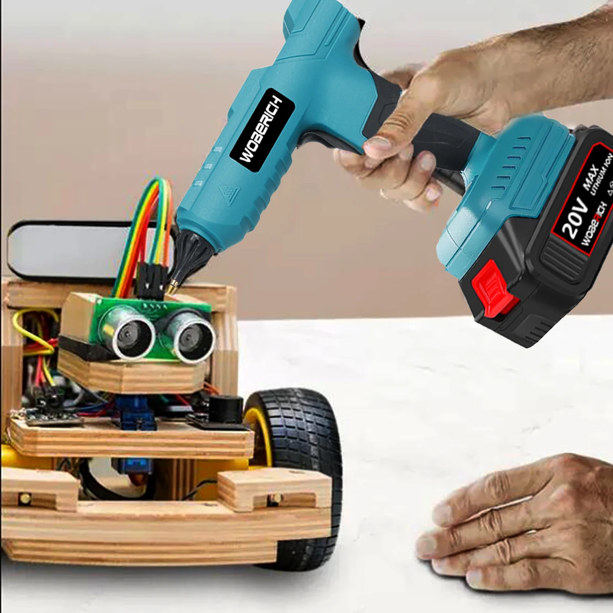 Electric Hot Melt Glue Gun Cordless Electric Glue Grab 11mm Glue Stick Hot Melt Welding Air Gun for Makita 18V Battery 2