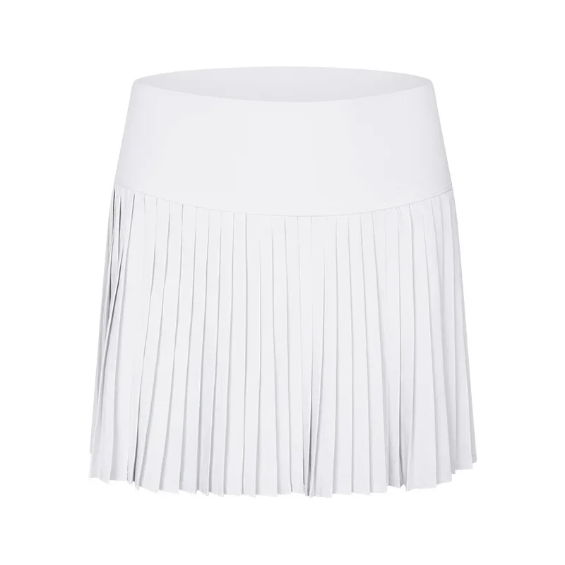 new product is a fast drying elastic fashionable pleated skirt with double-layer anti glare three-point sports pants skirt
