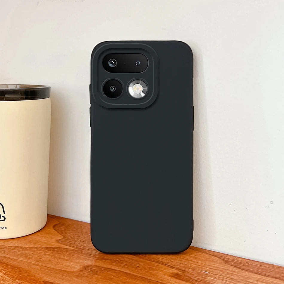 Solid Color Soft Silicone Shockproof Phone Case - High Quality Back Cover