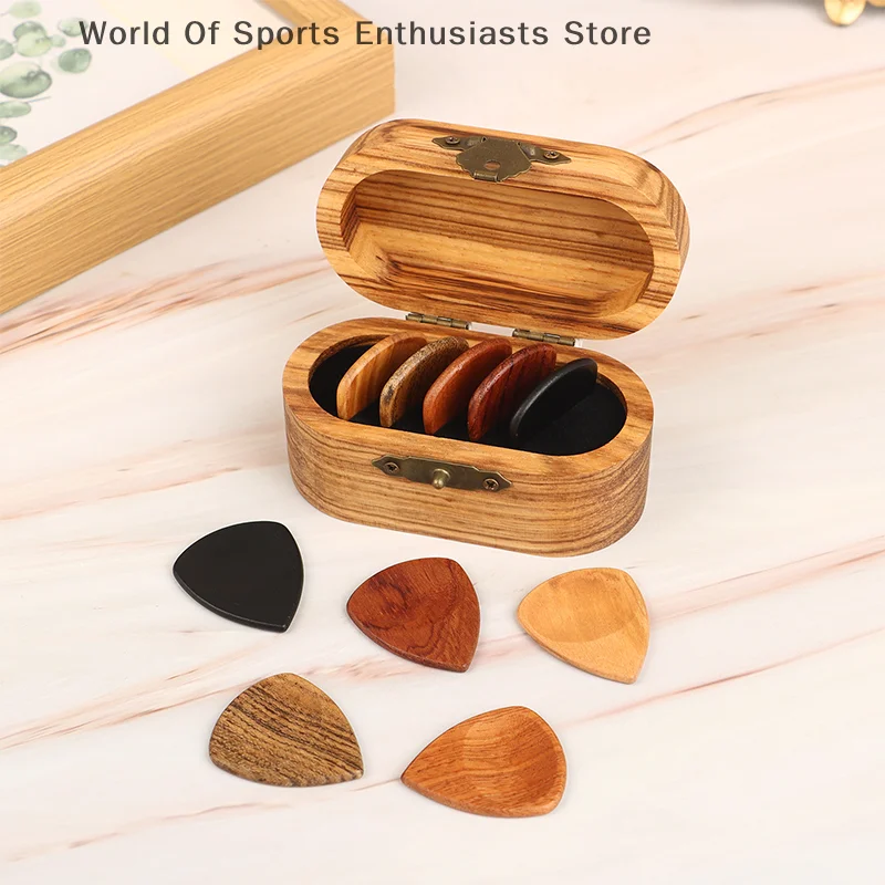 1/5Pcs Wooden Acoustic Guitar Picks Bass Ukulele Plectrum Picks Electric Guitar Can Be Drillable Pendant Gift
