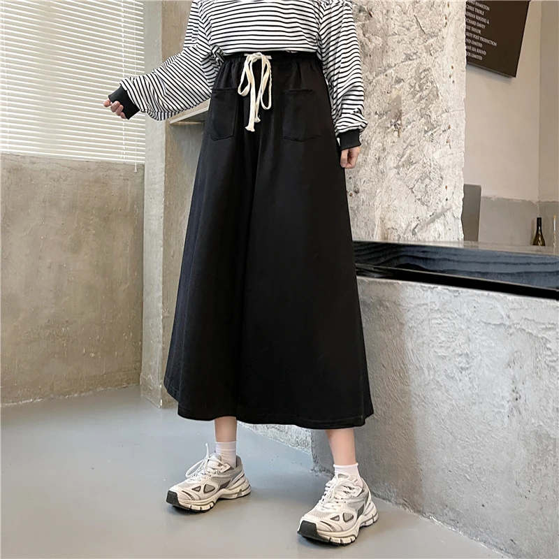 nike sweatpants High Waist Casual Pants Women's Spring and Autumn Thin 2022 New Loose Black Wide Leg Pants Cropped Pants  Sweat Pants Women high waisted jeans