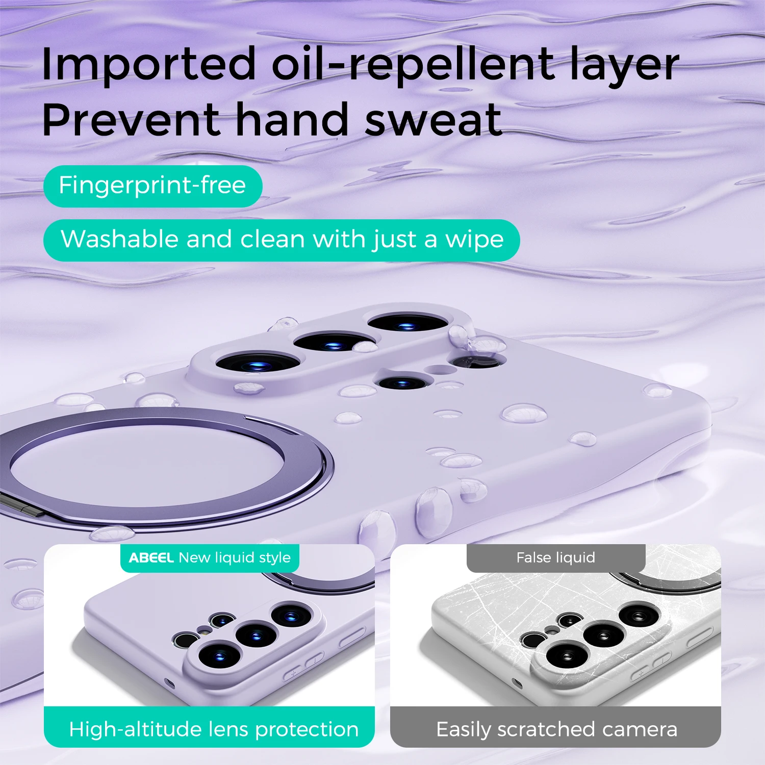 Premium Silicone Phone Case with Magnetic Holder for Enhanced Grip and Comfort