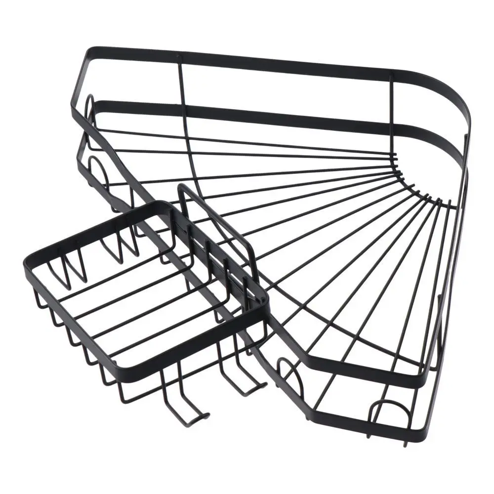 

Черная угловая душевая стойка, прочный настенный держатель для мыла без сверления, полка для душа из нержавеющей стали для ванной комнаты