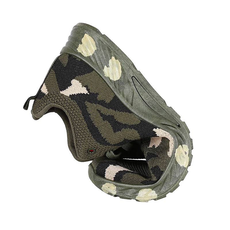 Military Green Camouflage Shoes Men's Run Sneaker Lace Up Walking Tennis Shoes Supportive Sports Road Running Shoes 4