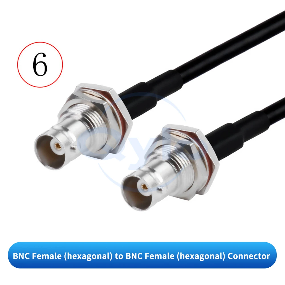 BNC auf BNC Stecker-Buchse RG223 doppelt geschirmtes HF-Kabel Q9 Adapterkabel BNC auf BNC-Verlängerungskabel (1 Stück) – Detail 7