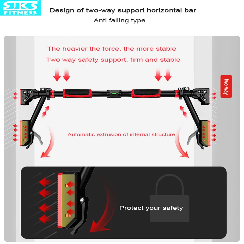 Horizontal Bar Household Indoor Pull-up Device No Punching Required Fitness Children's Horizontal Bar
