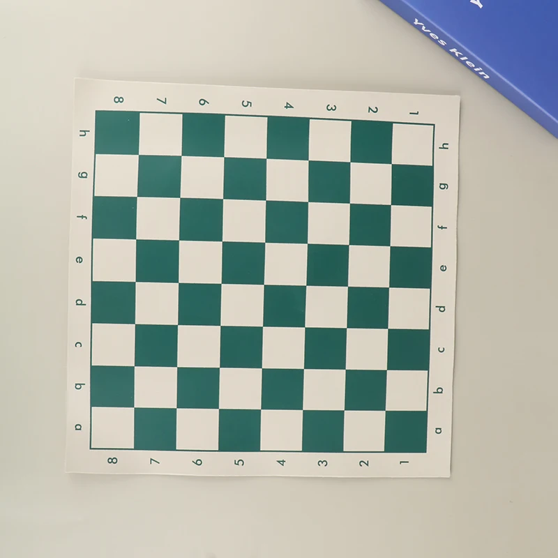 Medieval Chess PS Blue And White Set 35cm Leather Chessboard Chess Games For Adults Travel Pieces Board Games Kids Toy