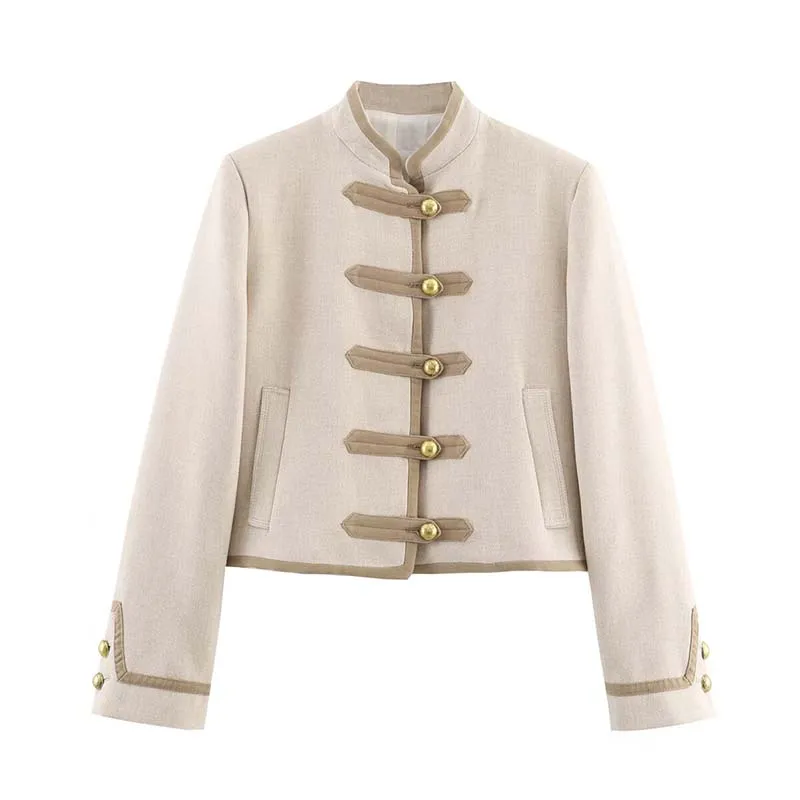 Women Jacket 2025 New Autumn Fashion Long Sleeve Jackets Coat Chic Rope Knot Buckle Female High Street Casual Outerwear ﻿