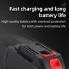 21V Air Blower 2-in-1 Blowing & Suction Leaf Blower Dust Collector 0-40000RPM Cordless 5000mAH Lithium Battery For Pet Hair Car 6