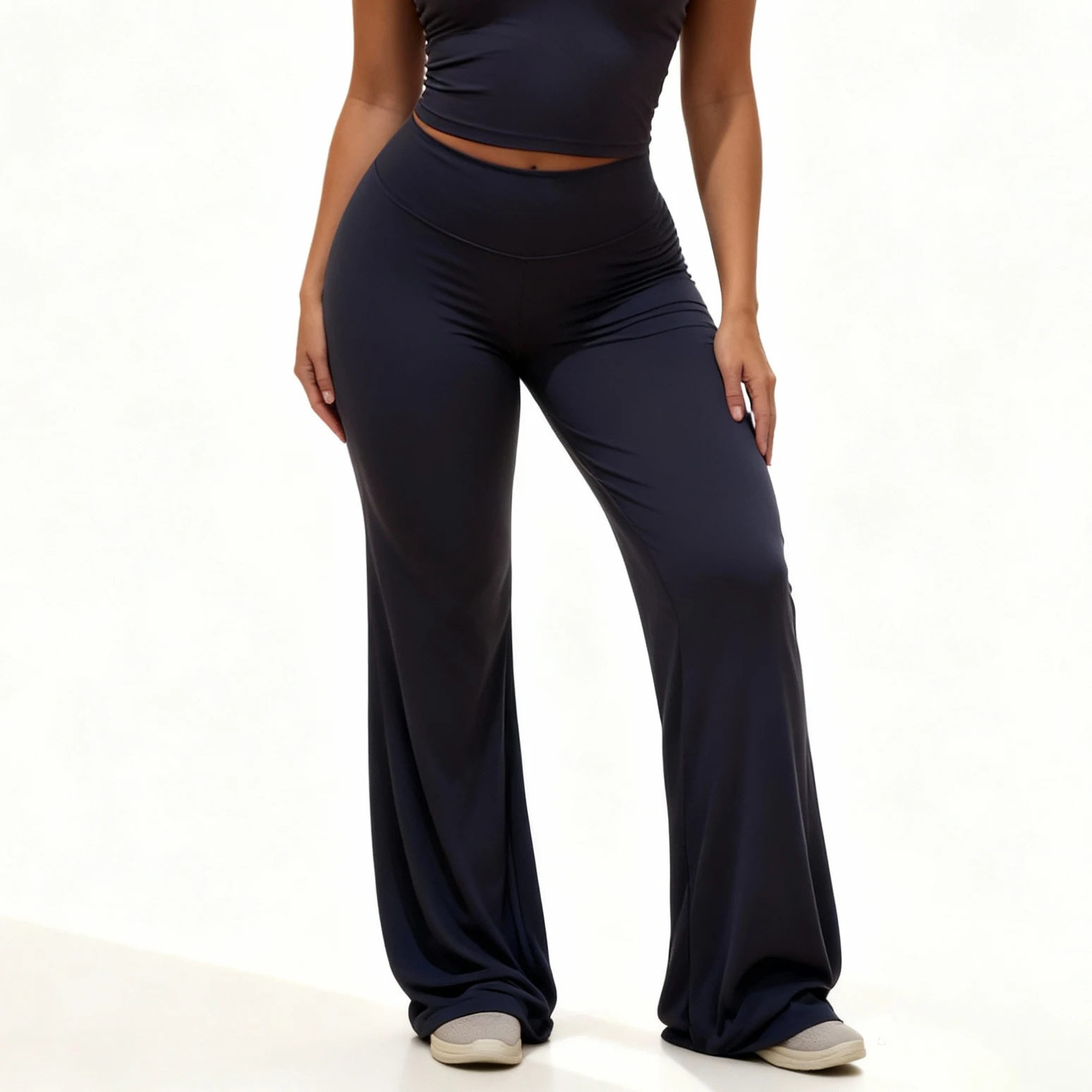 VEQKING سراويل يوجا نسائية ناعمة نشطة سراويل يوجا شتوية دافئة بيلاتيس مشاعل عارية يشعر الصالة الرياضية واللياقة البدنية ملابس سفلية على شكل الورك الخوخي