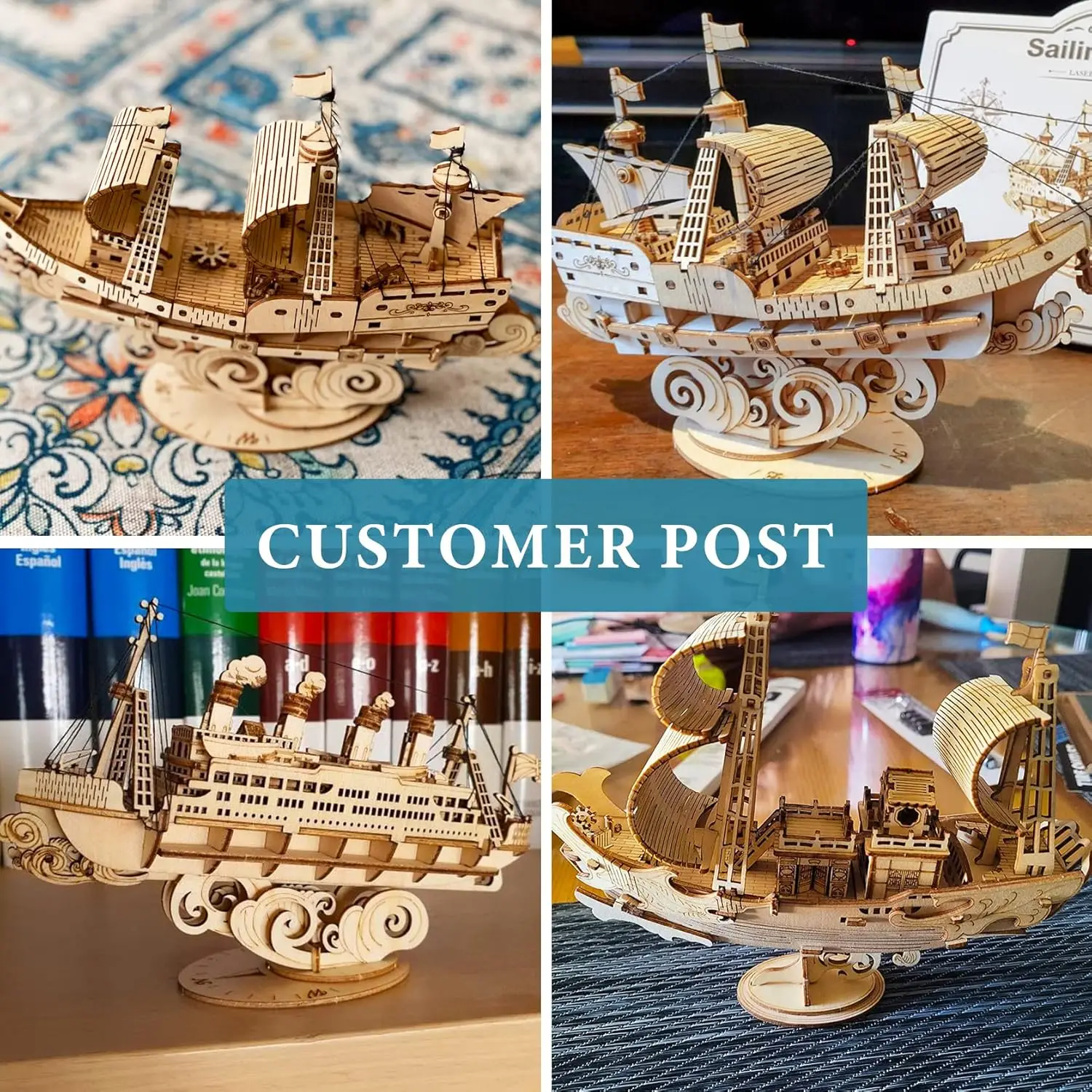 DIY Wooden Ship Puzzle 2