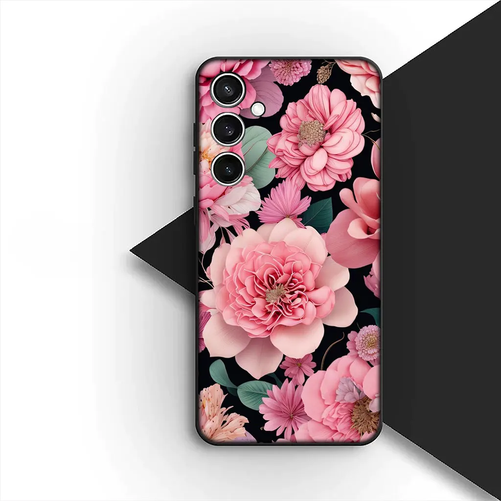Elegant Red Rose and Pink Peony Floral Phone Case