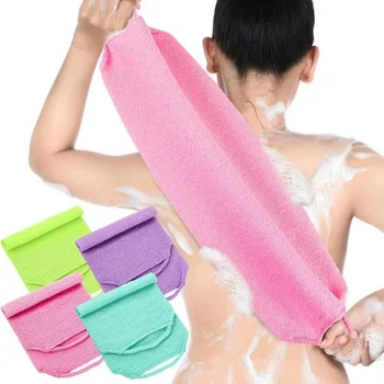 1 pz. Asciugamano Esfoliante per il Corpo, Cinghia Scrubber per la Schiena, Lavasciuga Corpo Intero Estensibile, Asciugamano Super Assorbente, Accessori Bagno