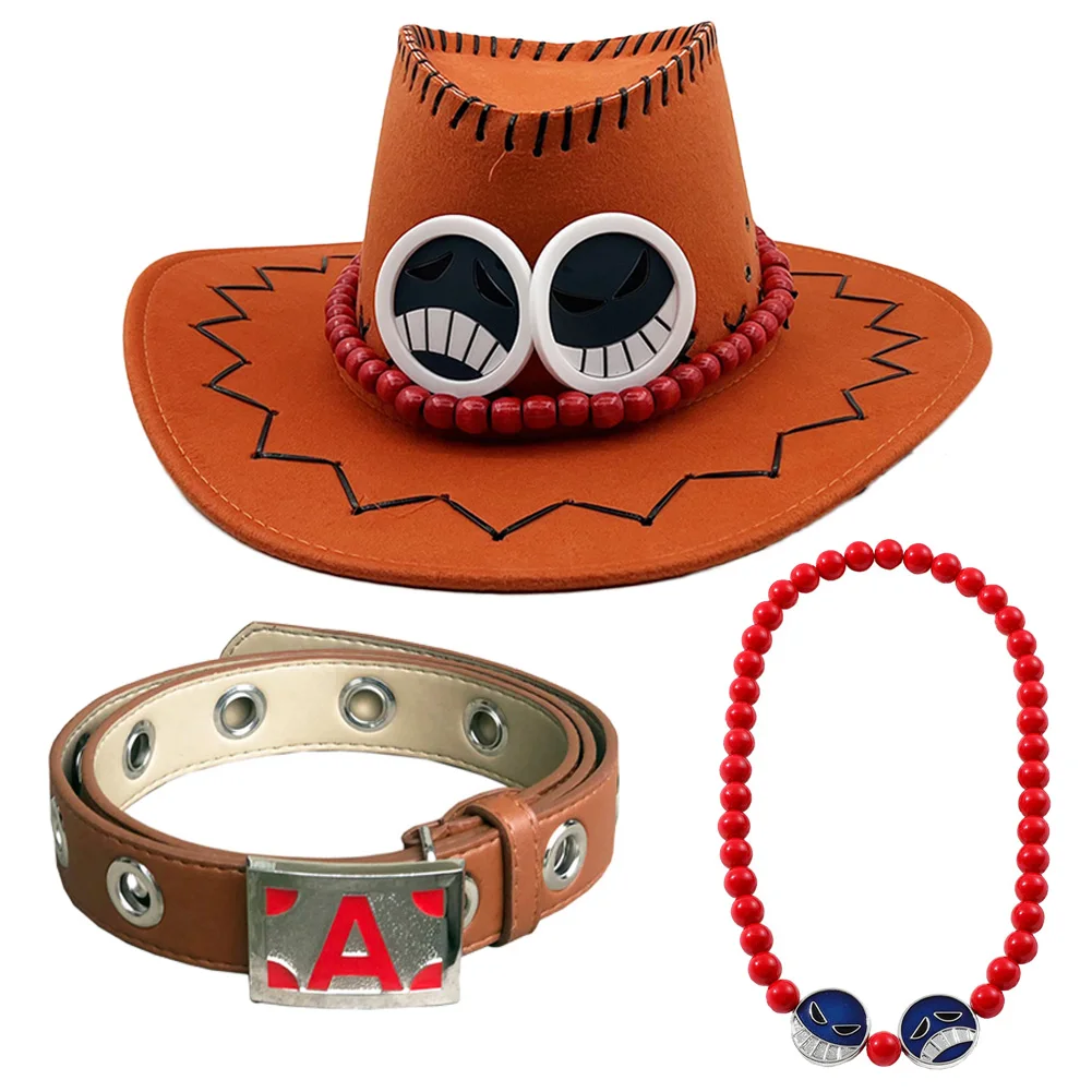 Fantasia Portgas Of Ace Men Hat Waist Belt Anime Pirate Cosplay Disfraz Costume Accessories Halloween Carnival Party Props