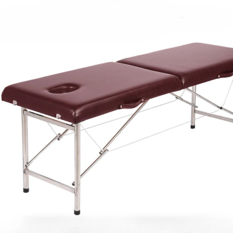 Tattoo Beauty Massage Bed Folding Portable Medical Metal Bathroom Massage Table Home Comfort Lit Pliant Salon Furniture RR50MB