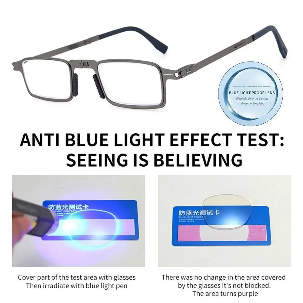 Portable Blue Light Blocking Reading Glasses with Protective Case