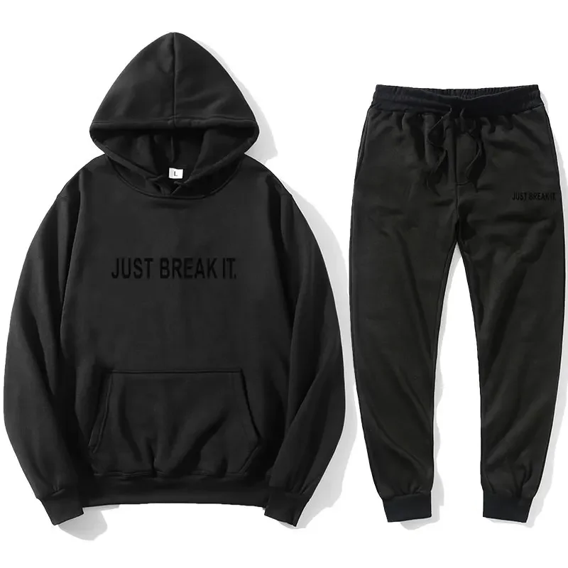 2024 New Men's Clothing Pullover Sweatshirt Set Men's Sweatshirt Hoodie Pants Sweatshirt Autumn and Winter Sweatwear
