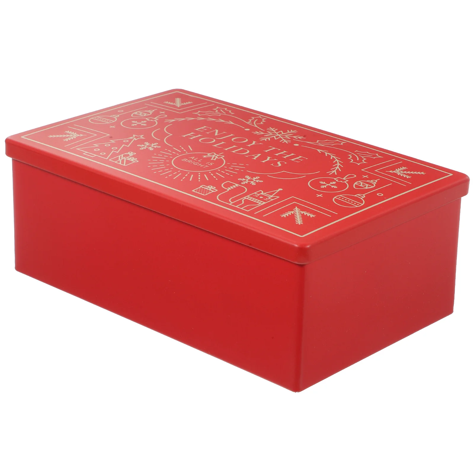 

Christmas Themed Gift Storage Case Empty Tinplate Box Holiday Chocolate Storage Box Cookie Tin Christmas Tinplate Box for Party