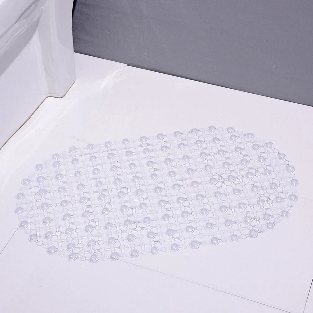 PVC Anti-Slip Shower Mat with Suction Cups - Soft Massage Bathroom Accessory