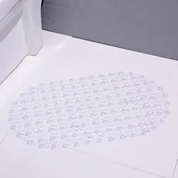 PVC Anti - Slip Shower Mat with Suction Cups - Soft Massage Bathroom Accessory (White 2)