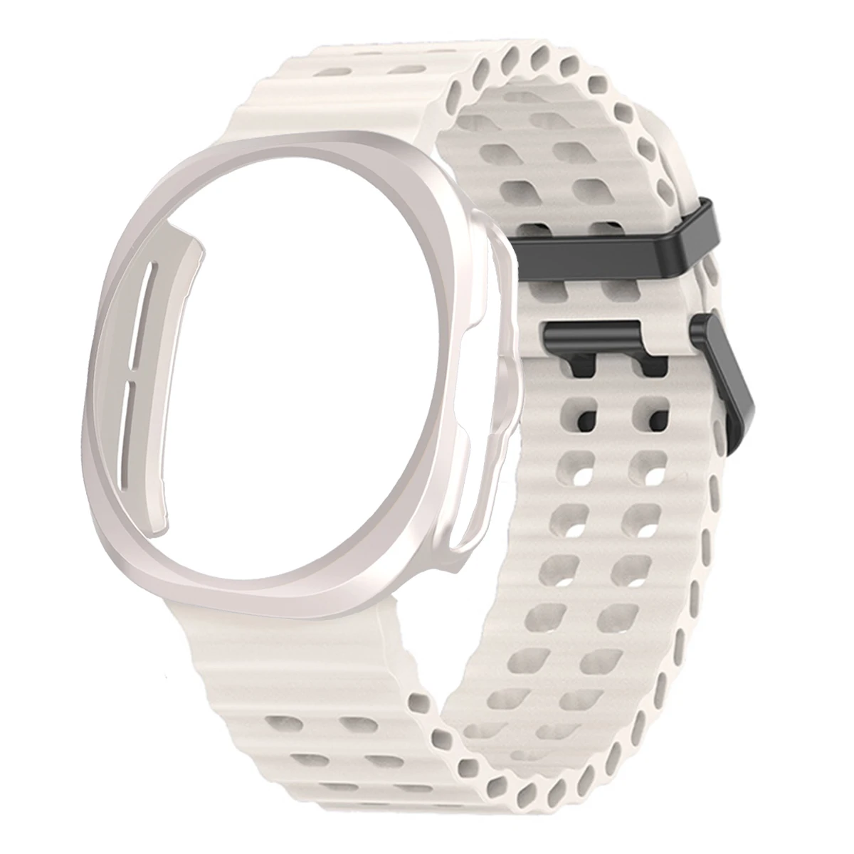 Sport Silicone Band with Protective PC Case for Smartwatch - Ultra 47mm