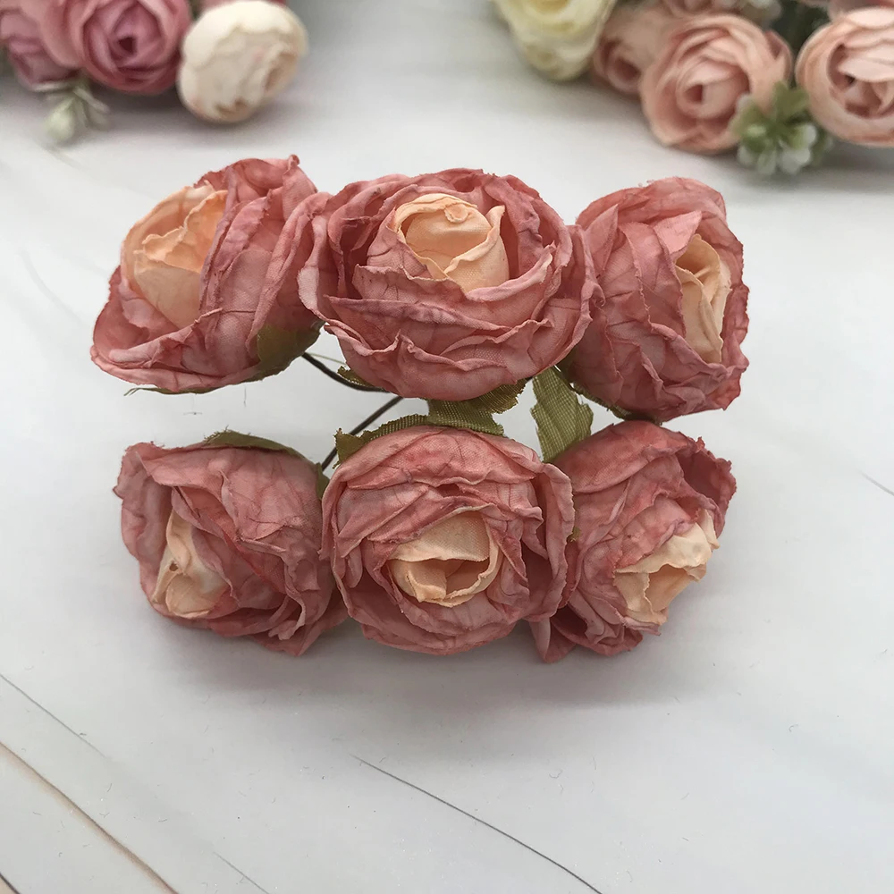 6-Piece European Vintage Rose Silk Flower Garland Kit