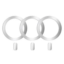 Enhanced Wireless Charging Magnet Sticker Plate with Strong Magnetic Grip (White 3PCS)
