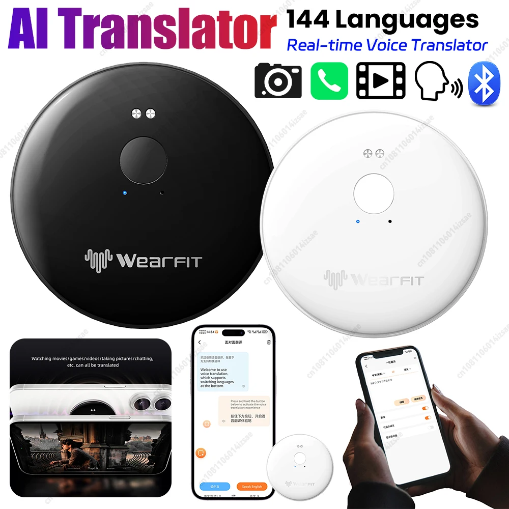 144 Languages Portable Language Translator Device Bluetooth Instant Voice Language Translator Photo Recognition Translationrt