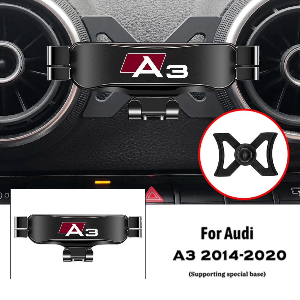 Mobile Phone Holder Car Mobile Phone Holder Air Vent Mounts Stand GPS Gravity Navigation Bracket For Audi A3 S3 8V 2014