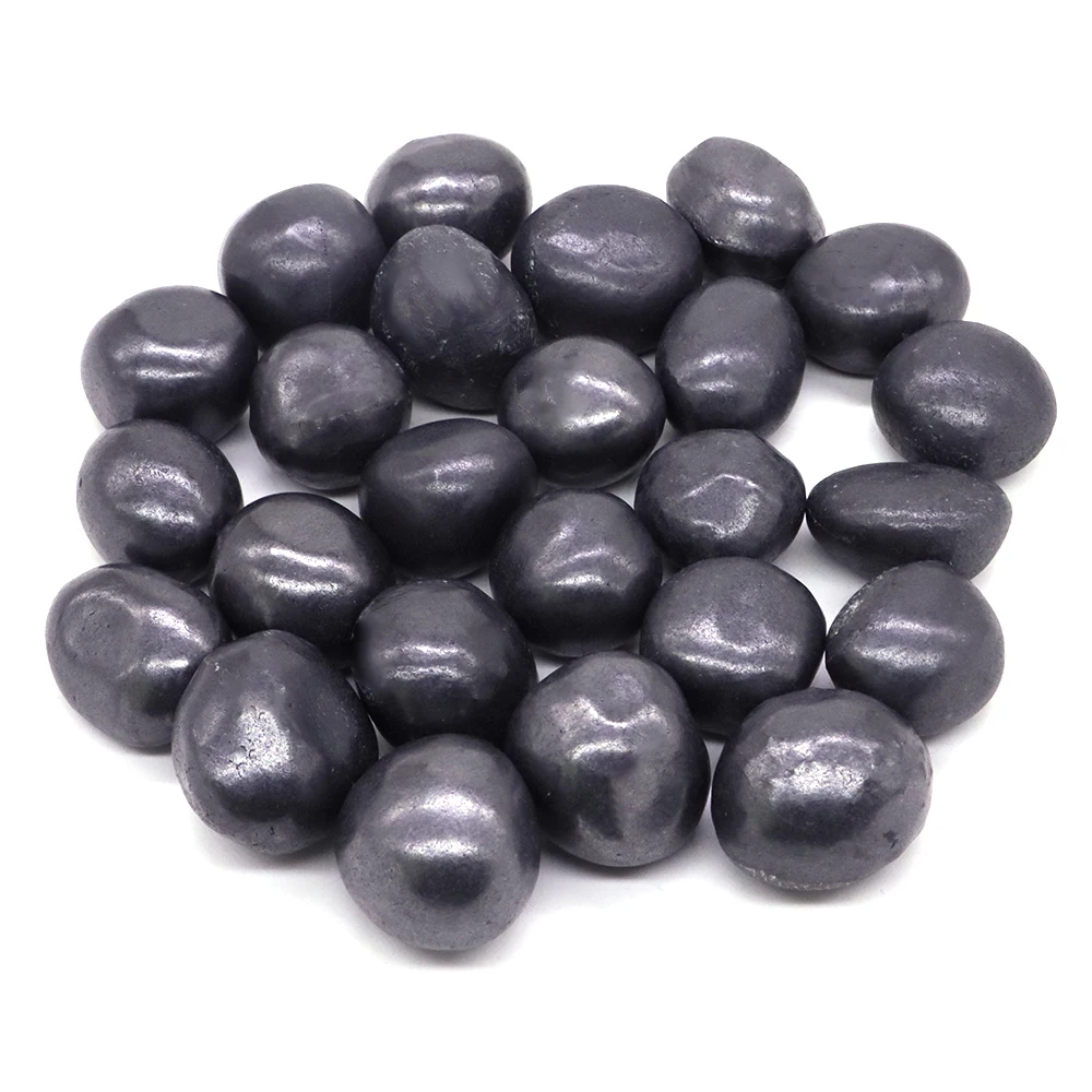 Natural Shungite Irregular Tumbled Stone Reiki Healing Crystal Quartz Aquarium Mineral Gemstone Home Decor Specimen Decoration