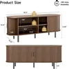 55" TV Stand with Power Outlet - Modern Entertainment Center for TVs up to 60 Inch with Adjustable Shelves and Storage 2