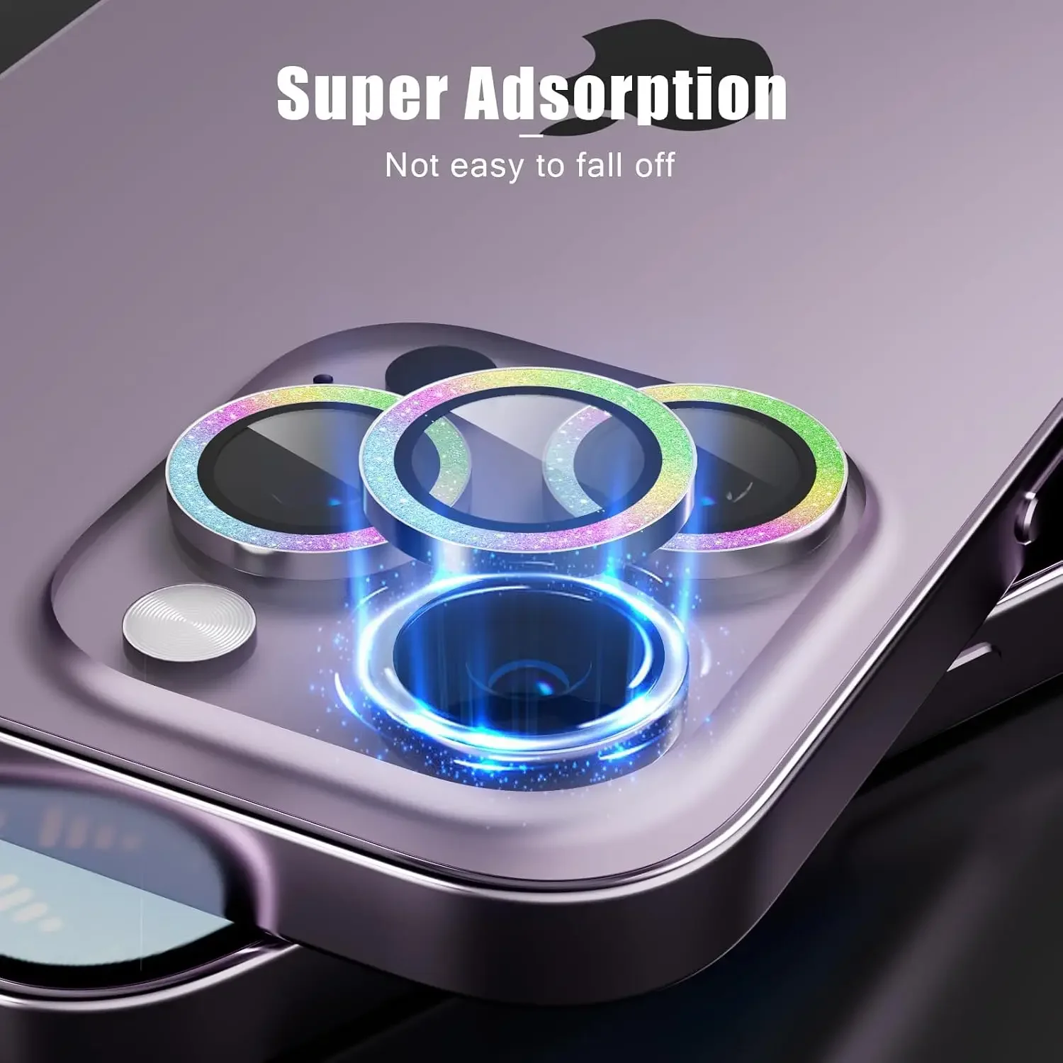 Bling Glitter Ultra-HD Tempered Glass Camera Lens Protector