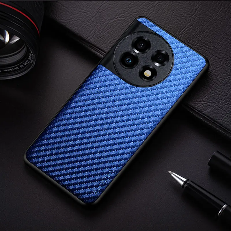 Carbon Fibre Shockproof Slim Non-Slip Full Body Protective Phone Case
