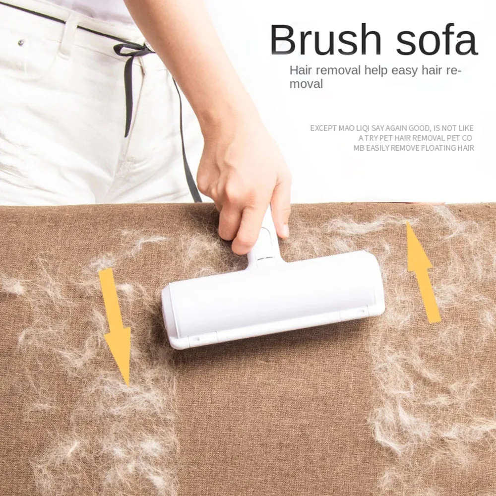 Lint Roller Pet Hair Remover Brush 2-Way Removing Dog Cat Hair Sofa Carpet Clothes