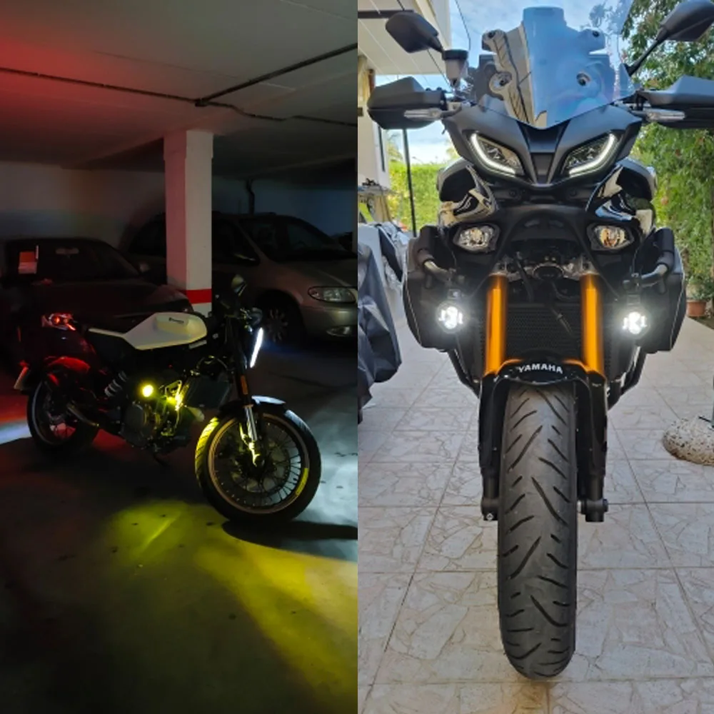 Motorcycle Fog Lights Led Auxiliary Driving Lamp Moto Headlight Spotlights 100W