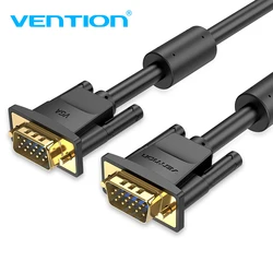 Enhanced Braided Shielding VGA Cable - Various Lengths for HDTV, PC, Laptop, and Monitor Connections (Black Upgrade style)