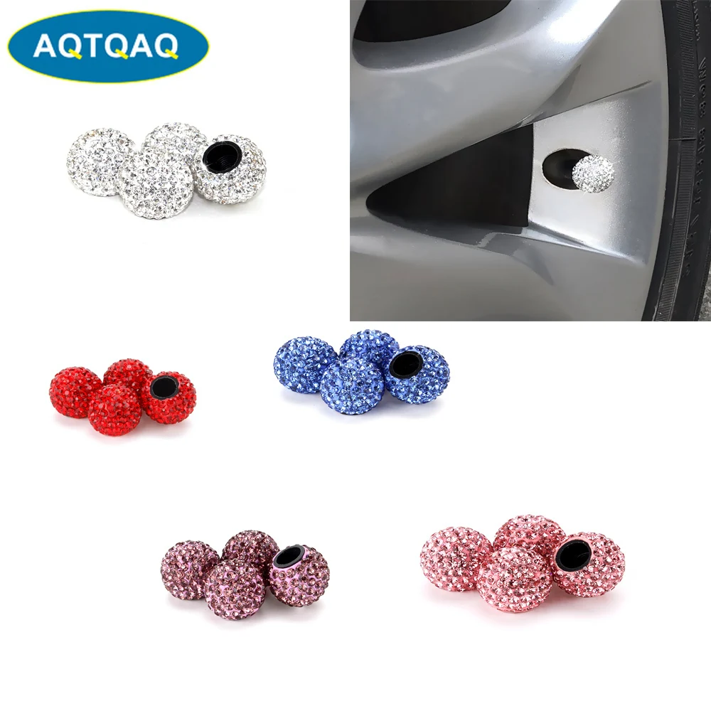 

4Pcs/set Universal Bike Motorcycle Car Rhinestone Auto Car Truck Motocycle Bicycle Tire Wheel Tyre Stem Valve Caps